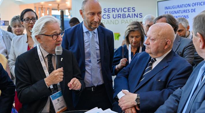 Inauguration par les présidents des Syndicats du stand des SPUGP au salon de l'AMIF 2022 : prises de parole