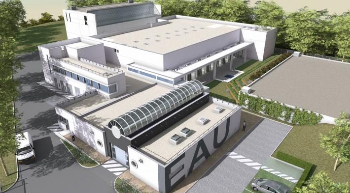 Vue aérienne modélisée de l'usine d'Arvigny