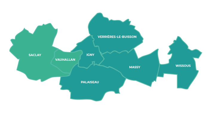 Les communes de la CA Paris-Saclay adhérentes au SEDIF.