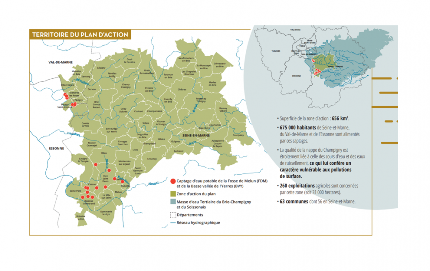 Carte du plan d'action Terre & Eau 2025