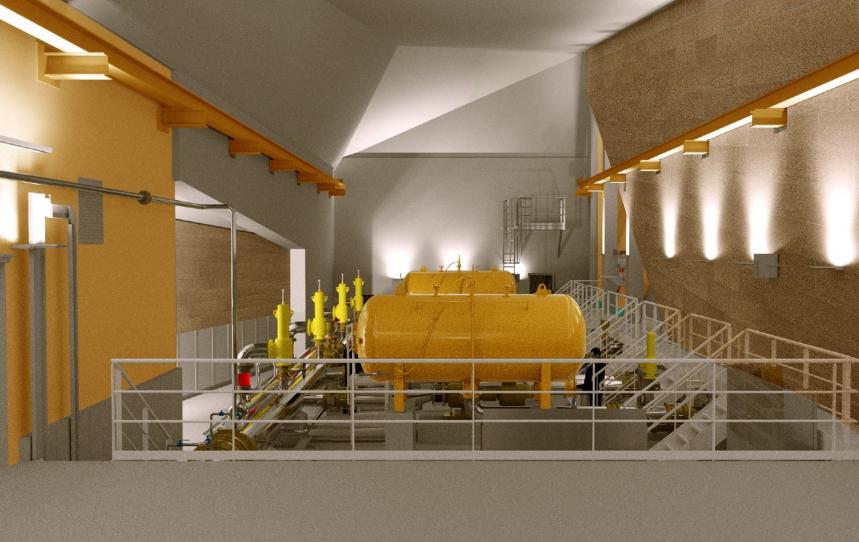 Image sous BIM de la future station de pompage de Palaiseau
