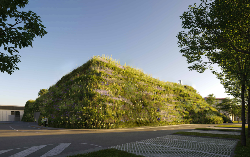 Vue futur bâtiment membranaire de Neuilly